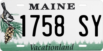 ME license plate 1758SY