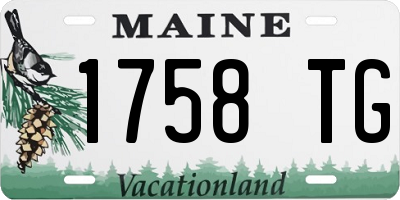 ME license plate 1758TG