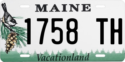 ME license plate 1758TH