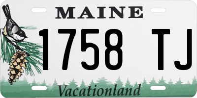ME license plate 1758TJ