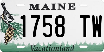 ME license plate 1758TW
