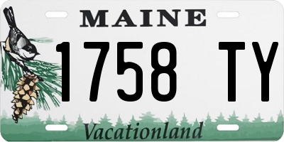 ME license plate 1758TY