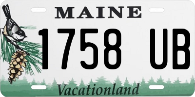 ME license plate 1758UB