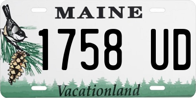 ME license plate 1758UD