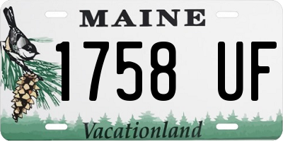 ME license plate 1758UF