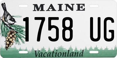 ME license plate 1758UG