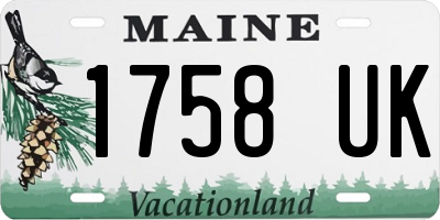 ME license plate 1758UK