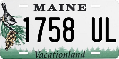 ME license plate 1758UL