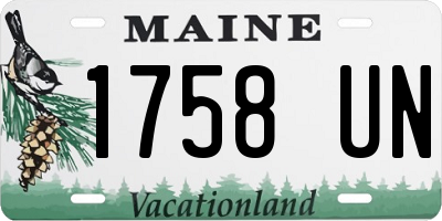 ME license plate 1758UN