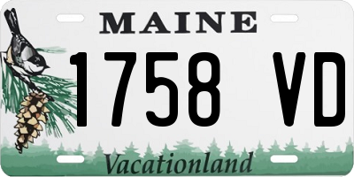 ME license plate 1758VD