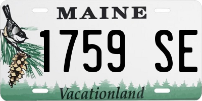 ME license plate 1759SE