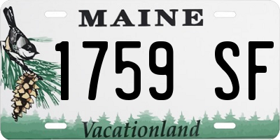ME license plate 1759SF