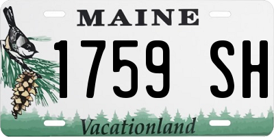 ME license plate 1759SH