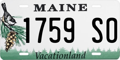 ME license plate 1759SO