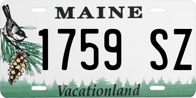 ME license plate 1759SZ