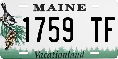 ME license plate 1759TF