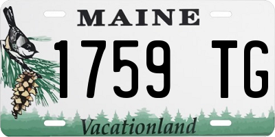 ME license plate 1759TG