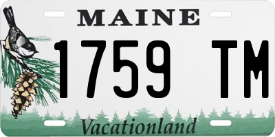ME license plate 1759TM