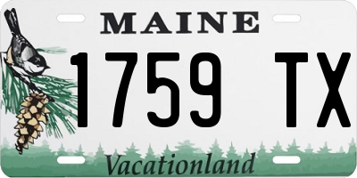 ME license plate 1759TX