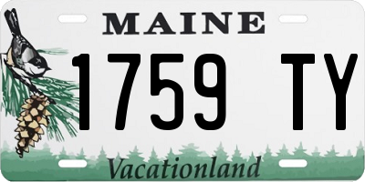 ME license plate 1759TY