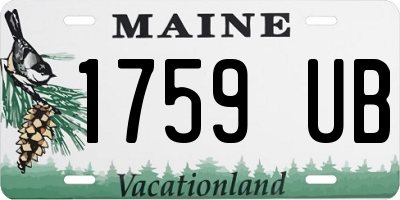 ME license plate 1759UB