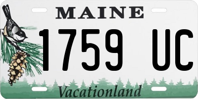 ME license plate 1759UC