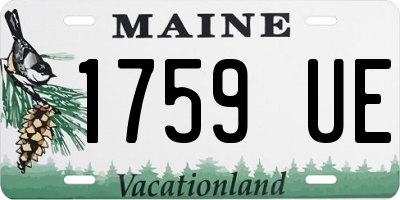 ME license plate 1759UE