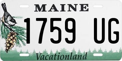 ME license plate 1759UG