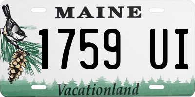 ME license plate 1759UI
