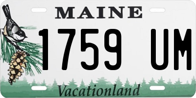ME license plate 1759UM