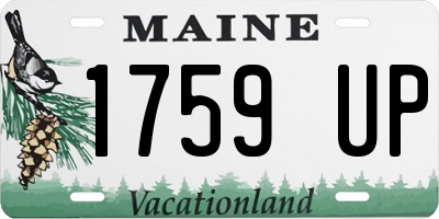 ME license plate 1759UP