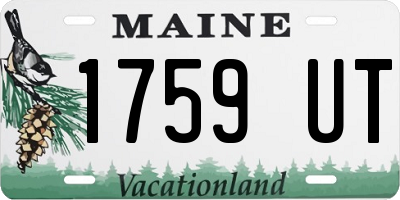 ME license plate 1759UT