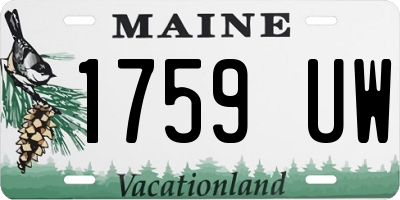 ME license plate 1759UW