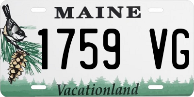 ME license plate 1759VG