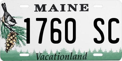ME license plate 1760SC
