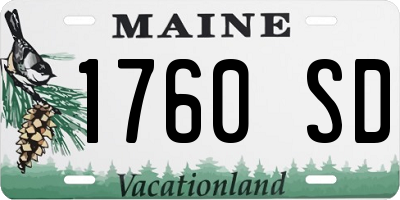 ME license plate 1760SD