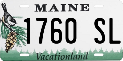 ME license plate 1760SL