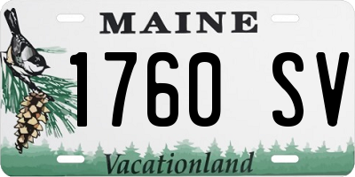 ME license plate 1760SV