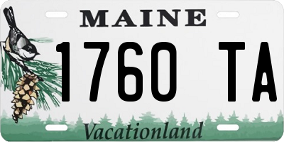 ME license plate 1760TA