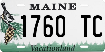 ME license plate 1760TC