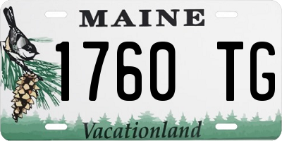 ME license plate 1760TG