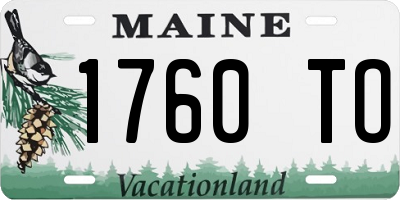 ME license plate 1760TO