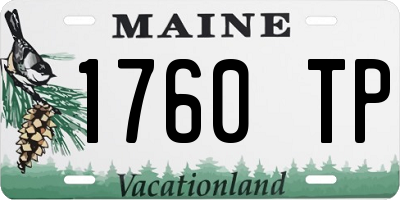 ME license plate 1760TP