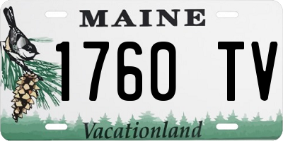 ME license plate 1760TV