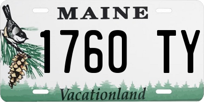ME license plate 1760TY