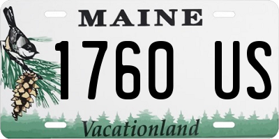 ME license plate 1760US