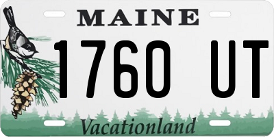 ME license plate 1760UT