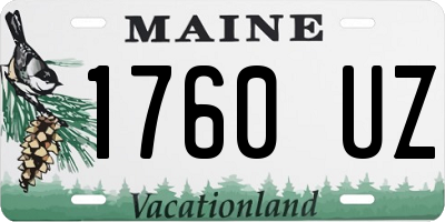 ME license plate 1760UZ