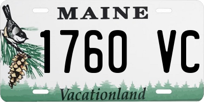 ME license plate 1760VC