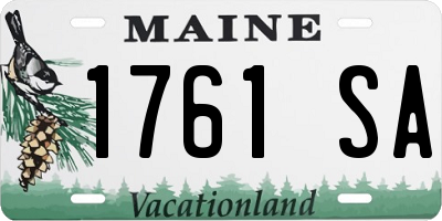 ME license plate 1761SA